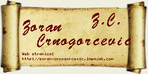 Zoran Crnogorčević vizit kartica